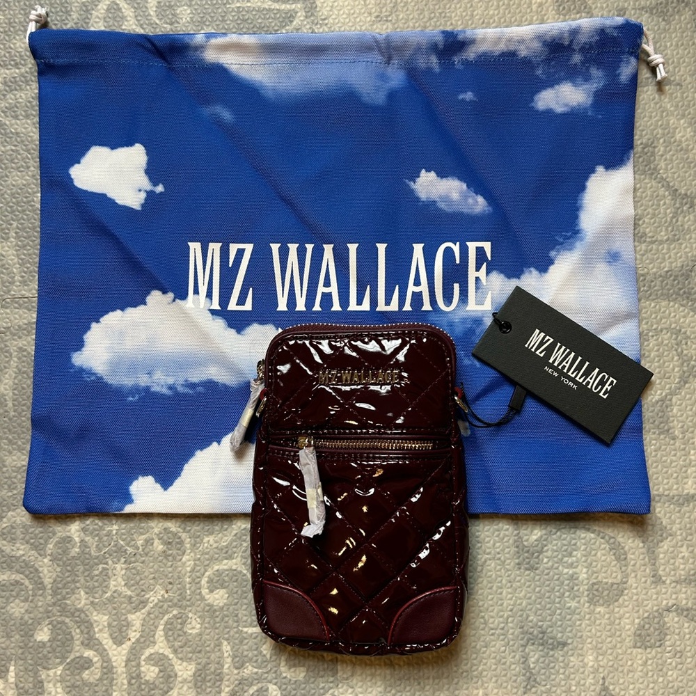 MZ Wallace Glossy Burgundy Quilted Bag